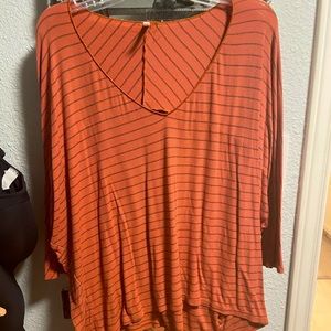 Lulus basics batwing orange slouchy top